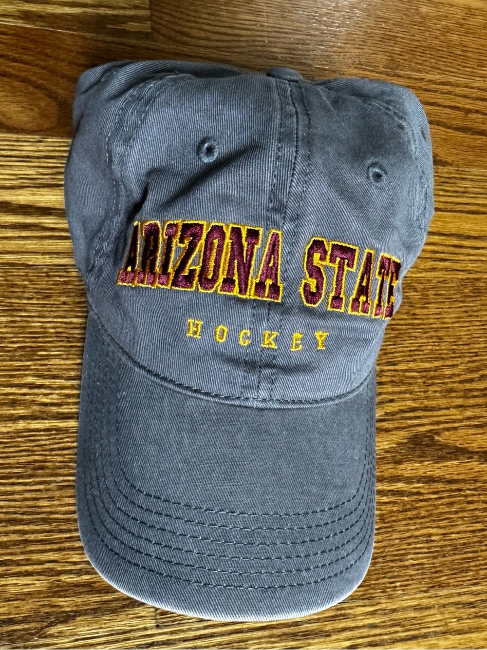 Arizona State ASU Sun Devils Hockey Hat Legacy Gray Adjustable Dad Cap